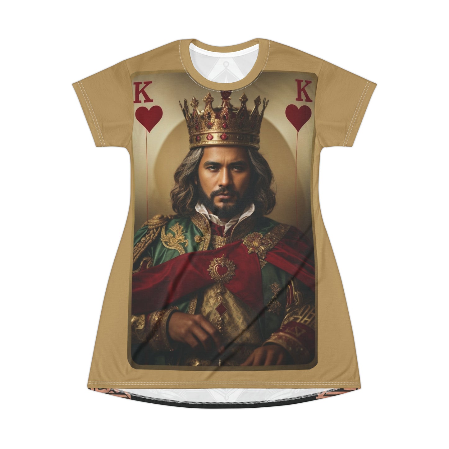 King of Hearts -- T-Shirt Dress (AOP)