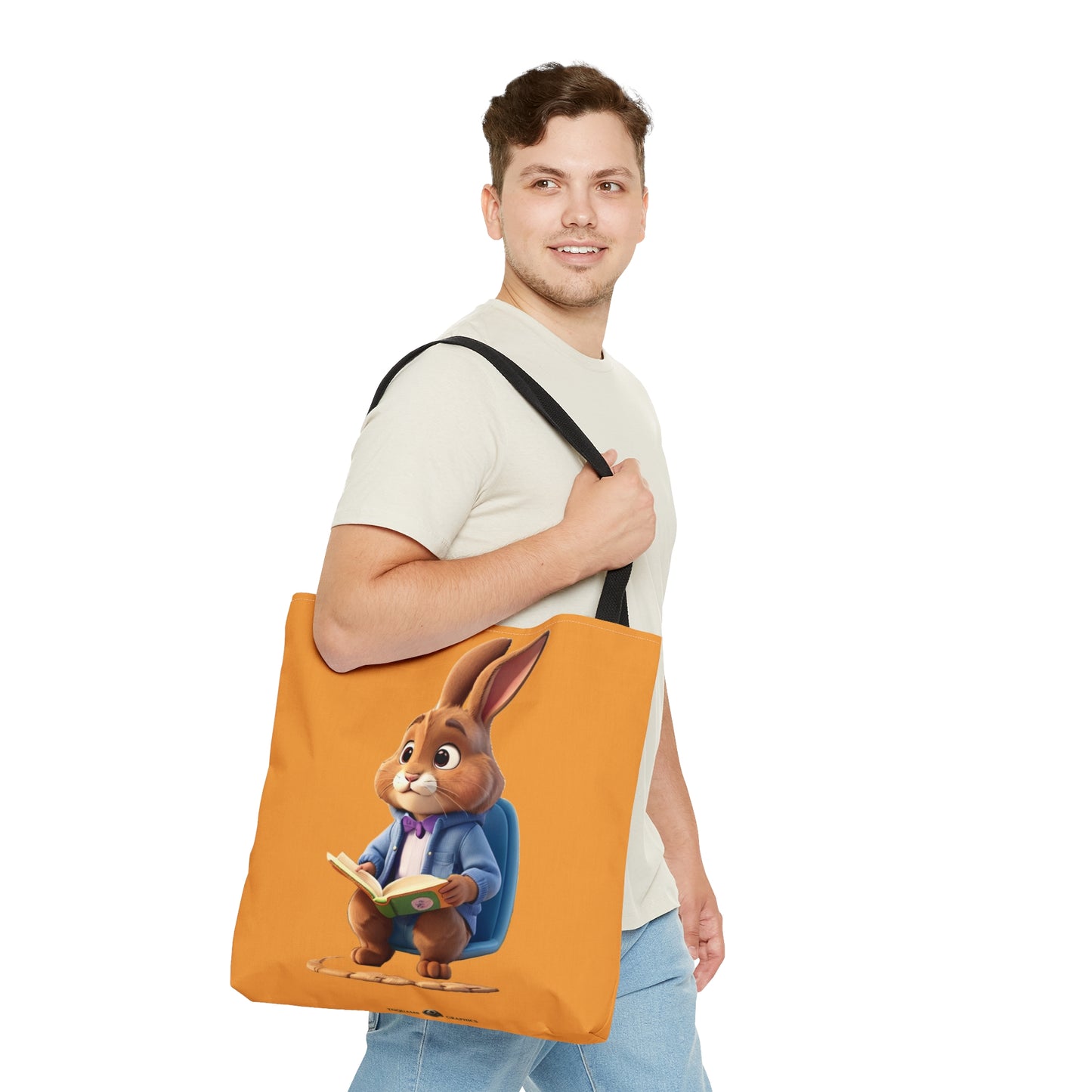 Reading Rabbit Tote Bag (AOP)