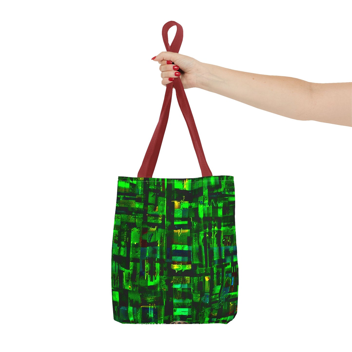Mother Board - Vibrant Green Abstract Tote Bag - Stylish Eco-Friendly Carryall