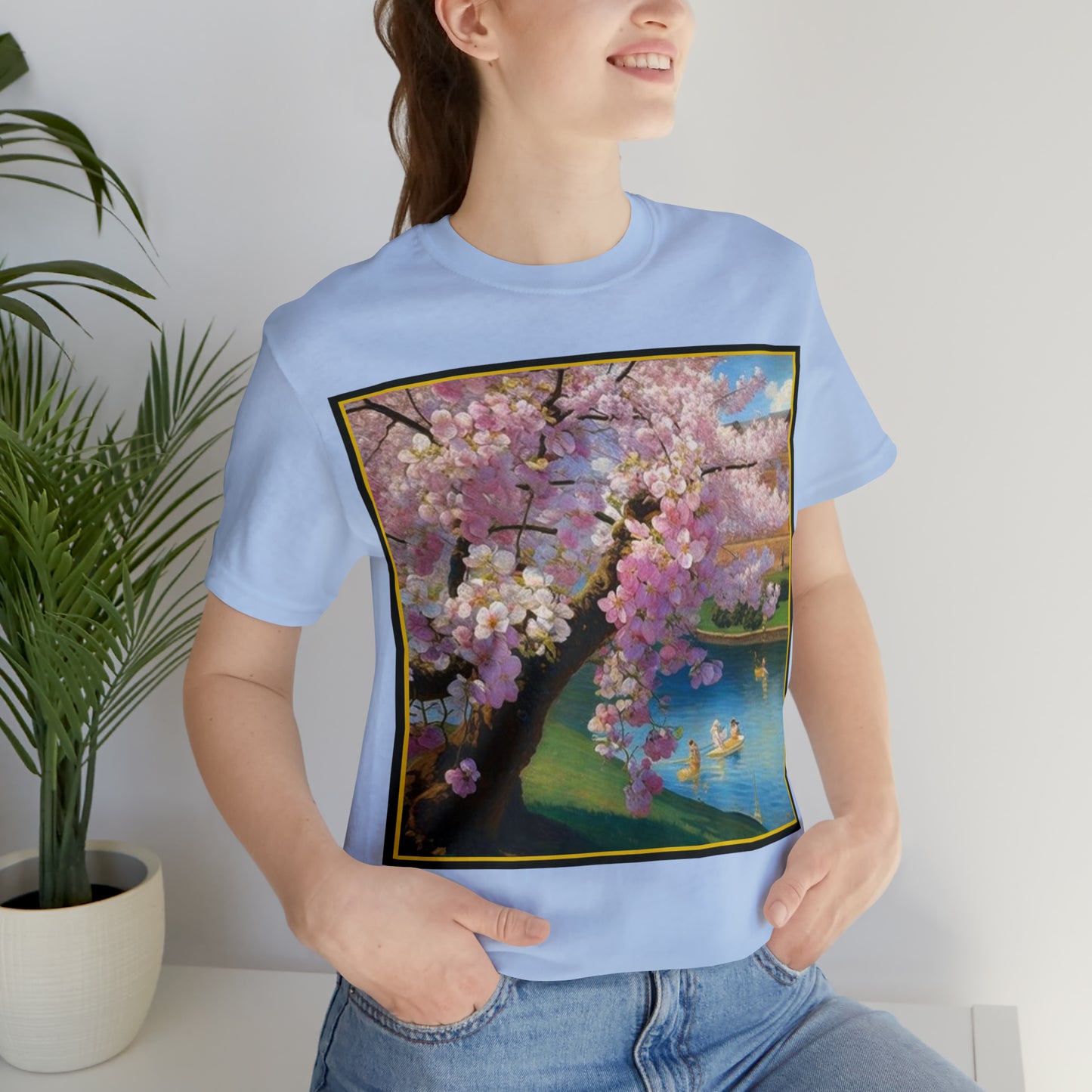 Cherry Blossoms -- Unisex Jersey Short Sleeve Tee