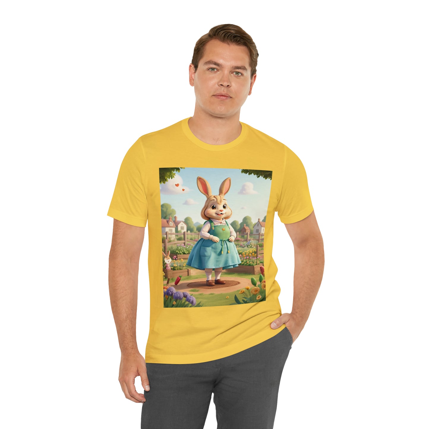 Rabbit Gardener -- Unisex Jersey Short Sleeve Tee