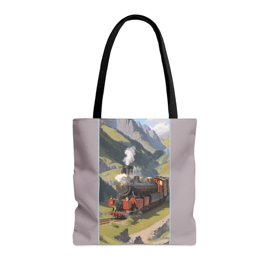 Mountain Train Tote Bag (AOP)