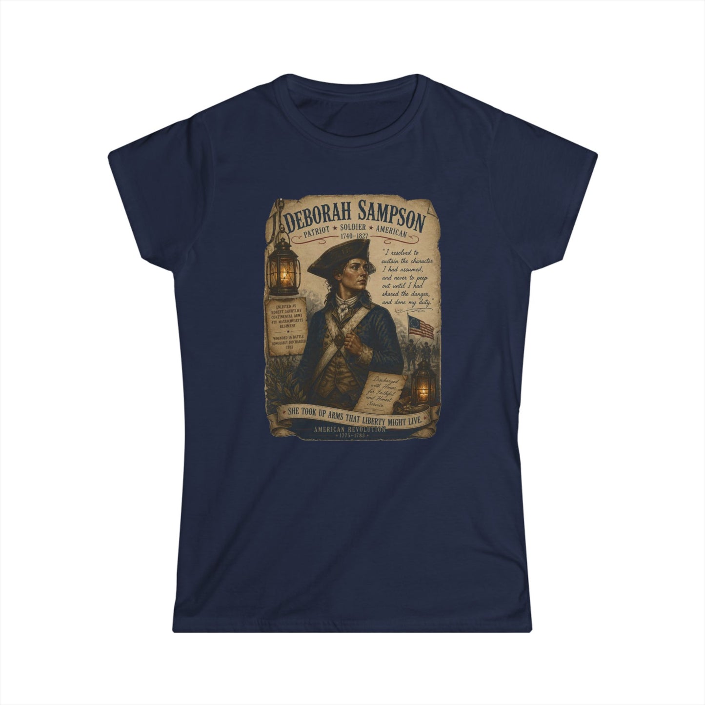 Deborah Sampson Gannett -- Remember the Ladies 1776 — American Revolution Women’s History Shirt