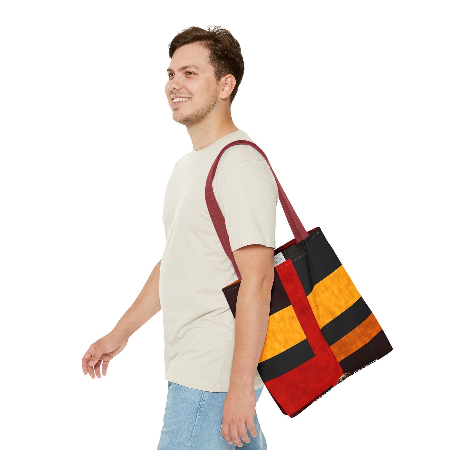 42nd Street - Vibrant Geometric Tote Bag | Stylish Reusable Shopping Bag | Perfect for Everyday Use and Gifts