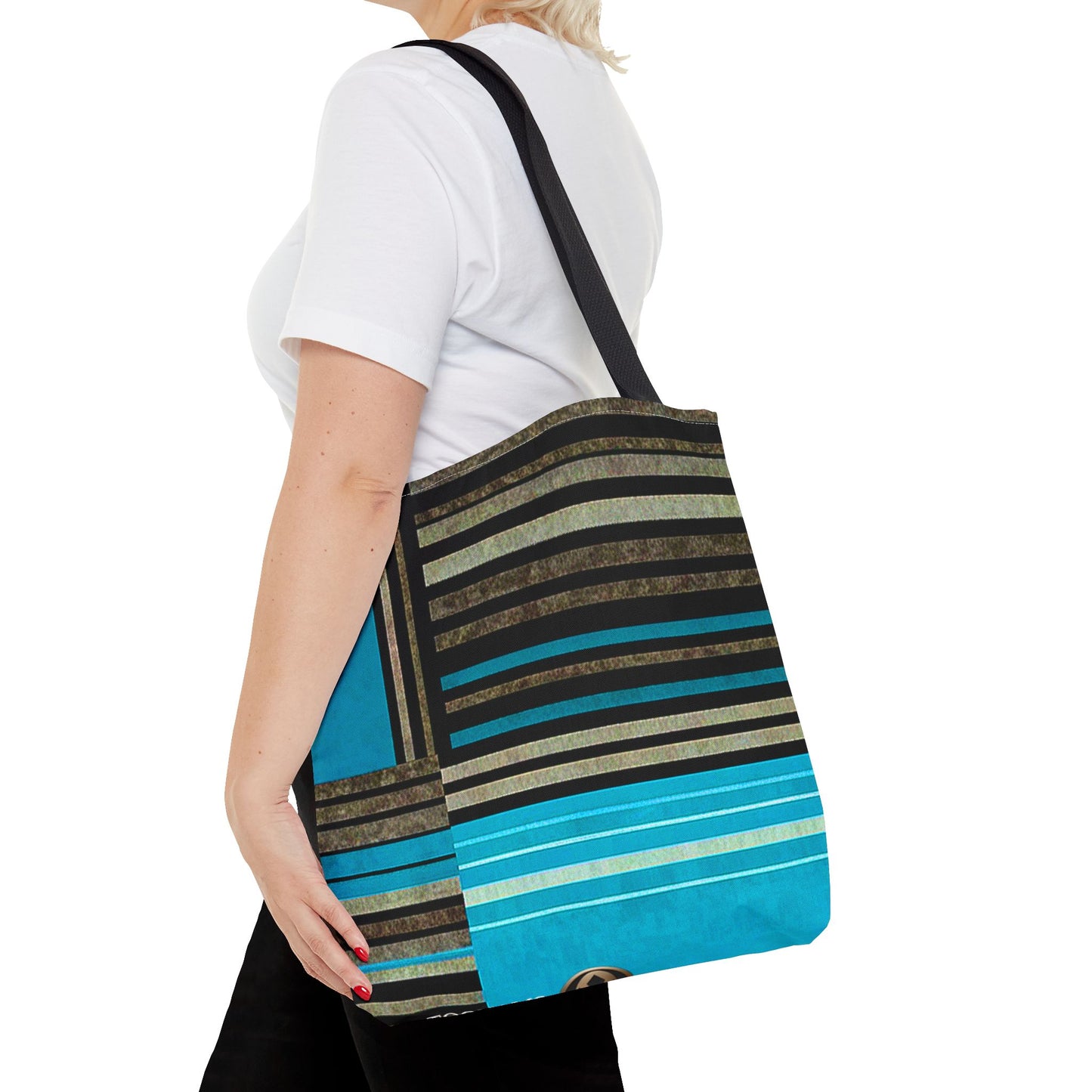 Madison Ave - Stylish Striped Tote Bag - Perfect for Work, Casual Outings & Everyday Use