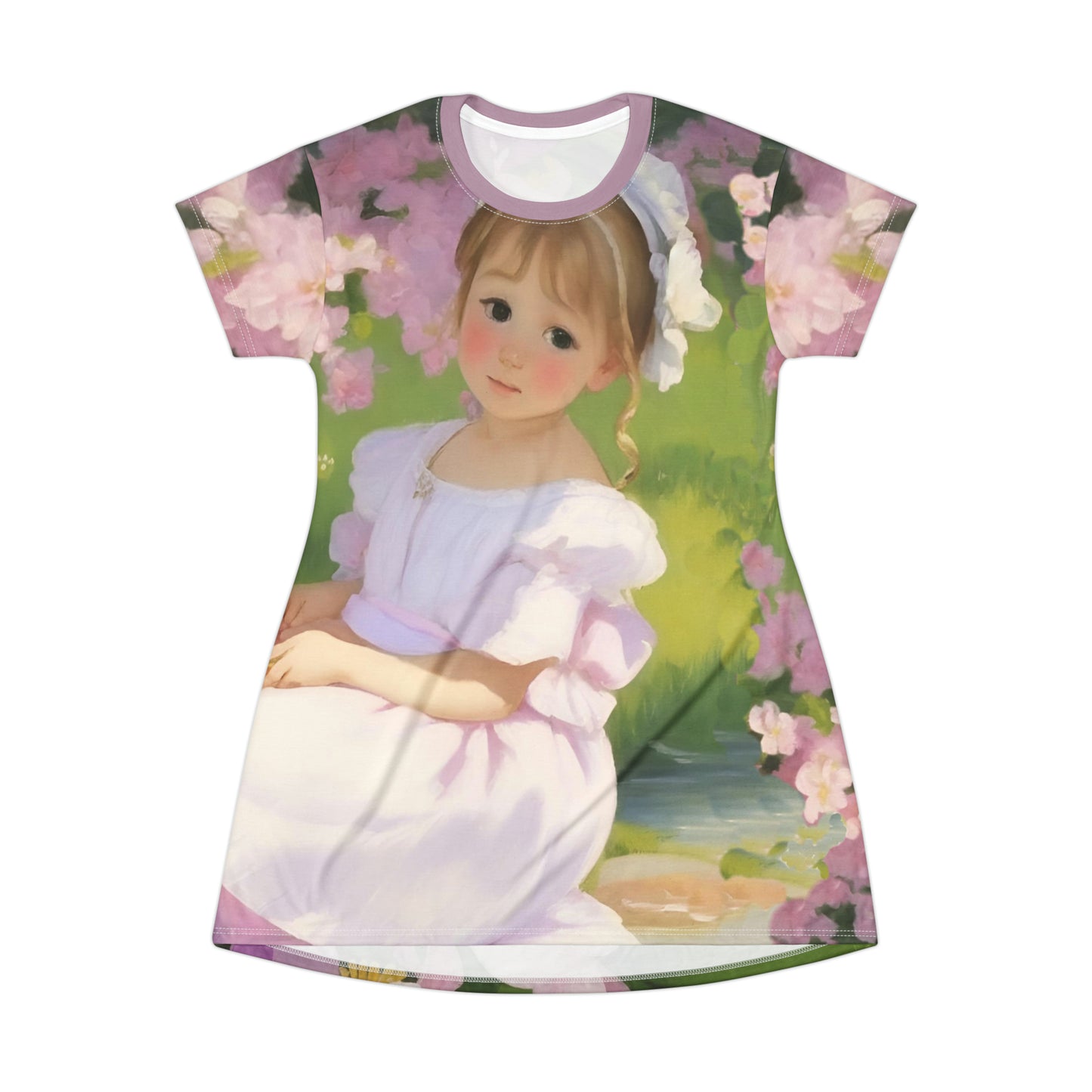 Cherry Blossom -- T-Shirt Dress (AOP)