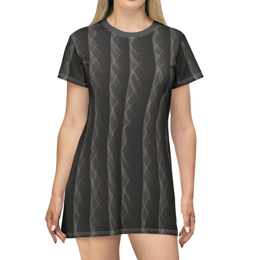 Brown Pattern -- T-Shirt Dress (AOP)