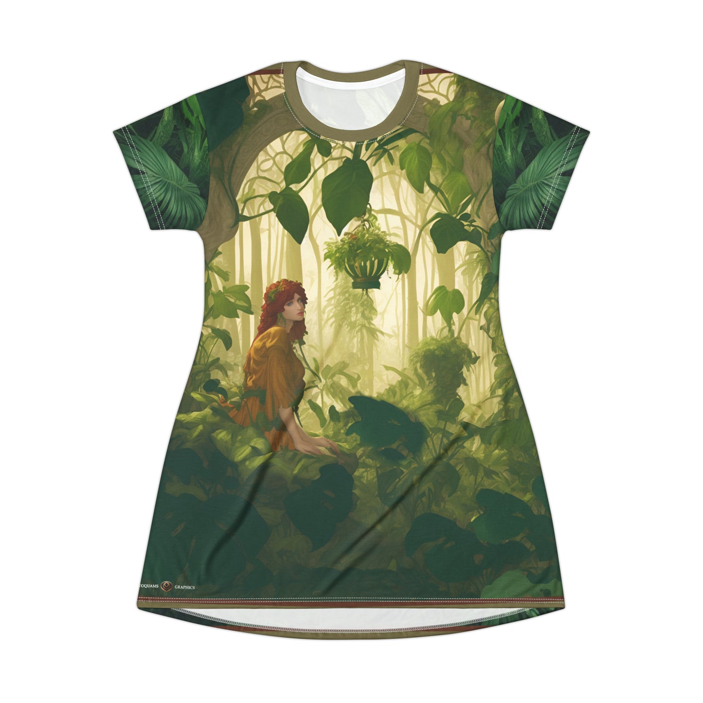 Alone in the Jungle -- T-Shirt Dress (AOP)