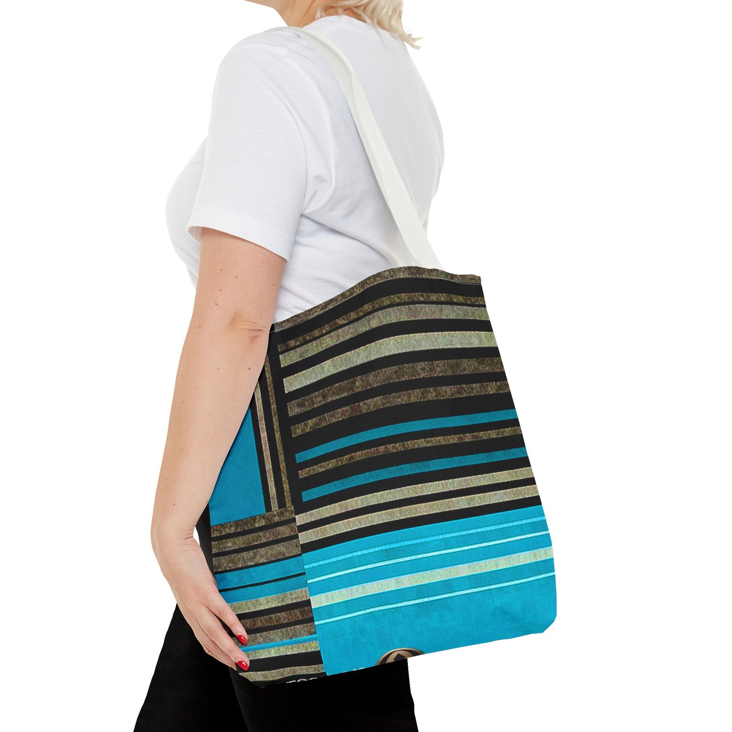 Madison Ave - Stylish Striped Tote Bag - Perfect for Work, Casual Outings & Everyday Use