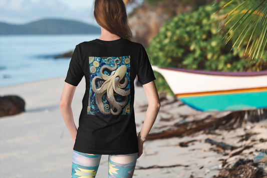 Octopus (Back) -- Unisex Jersey Short Sleeve Tee