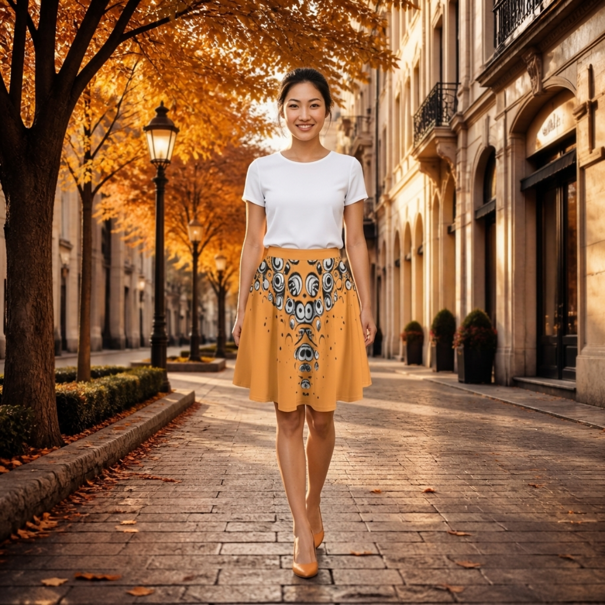 Tangerine -- Women's Bazyrey Skirt w/2 pockets