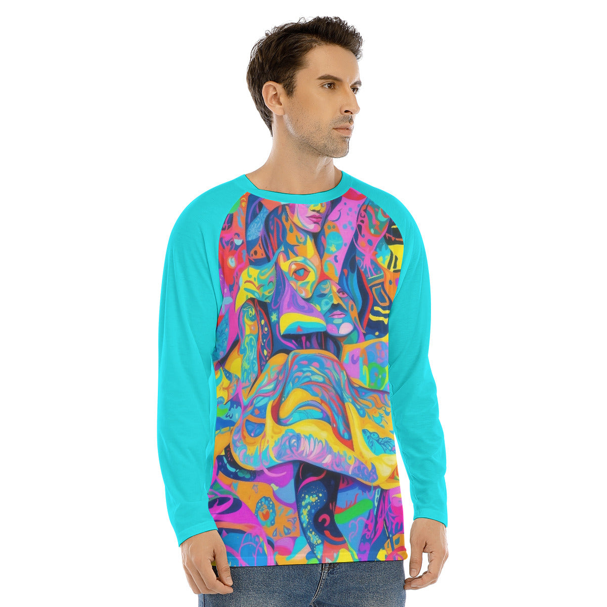 Rave 102 -- Men's Long Sleeve T-shirt With Raglan Sleeve