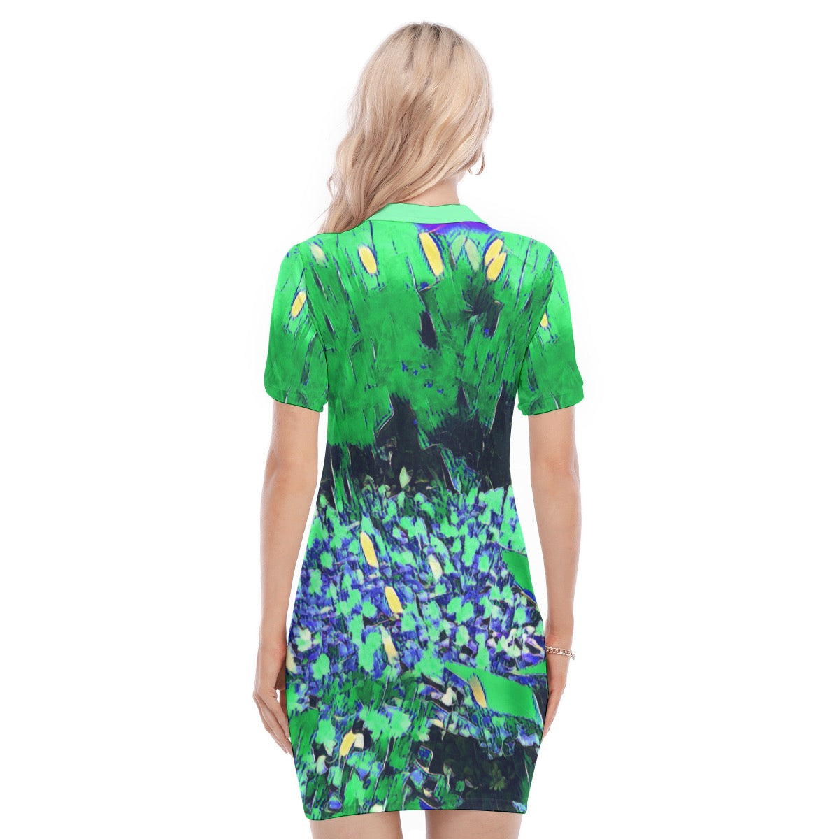 Nature -- Women's Polo Collar Dress