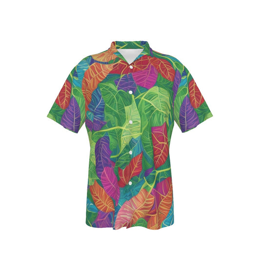 Autumn Leaves -- Men's Hawaiian Shirt With Pocket