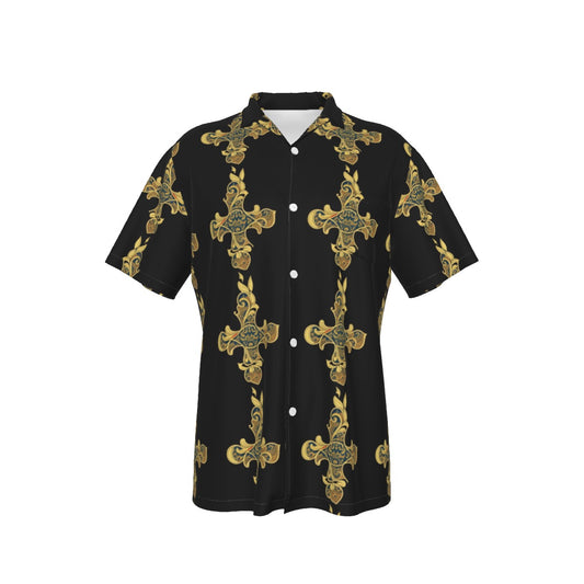 Cross -- Men's Hawaiian Shirt With Pocket