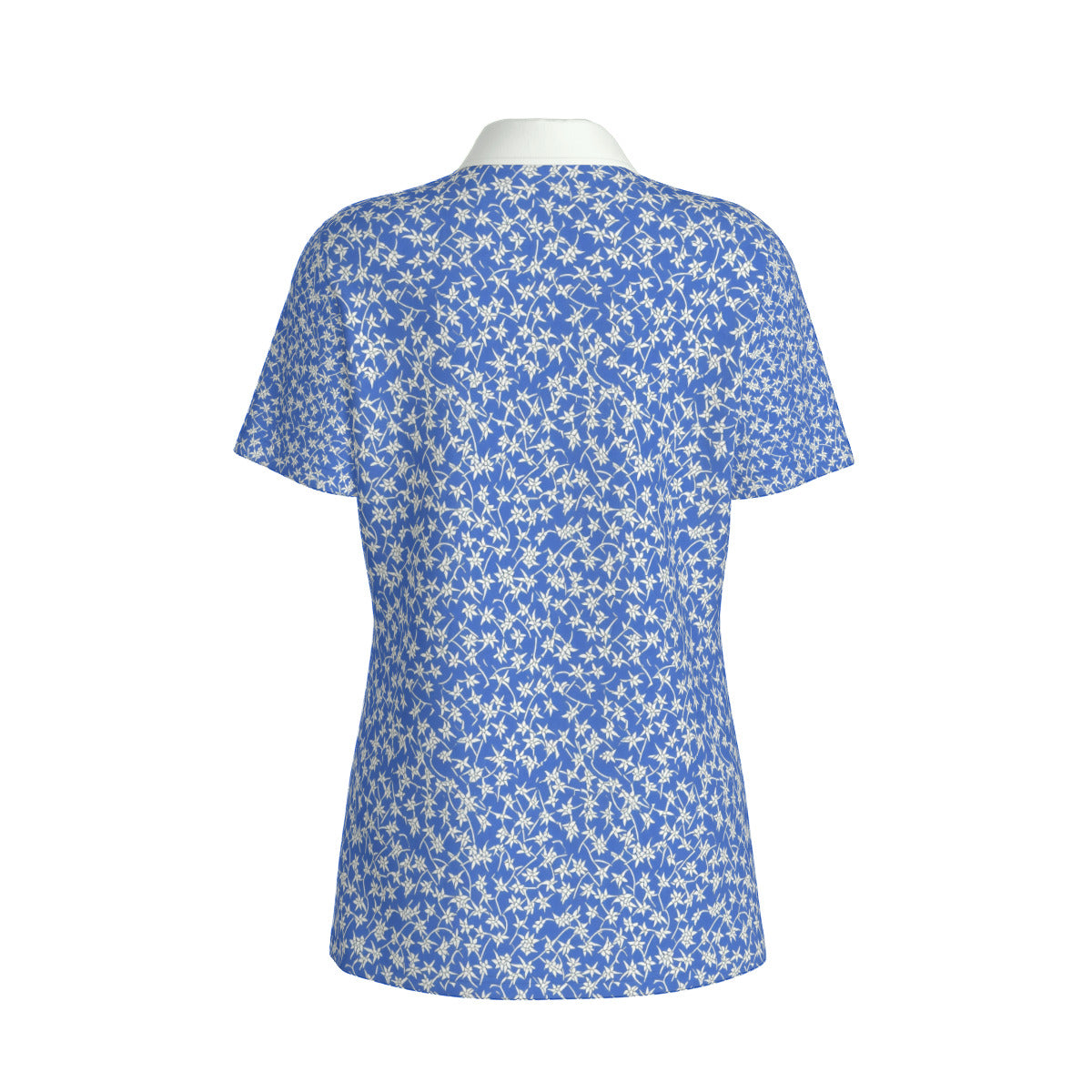 Blue & White -- Women's Polo Collar Jersey