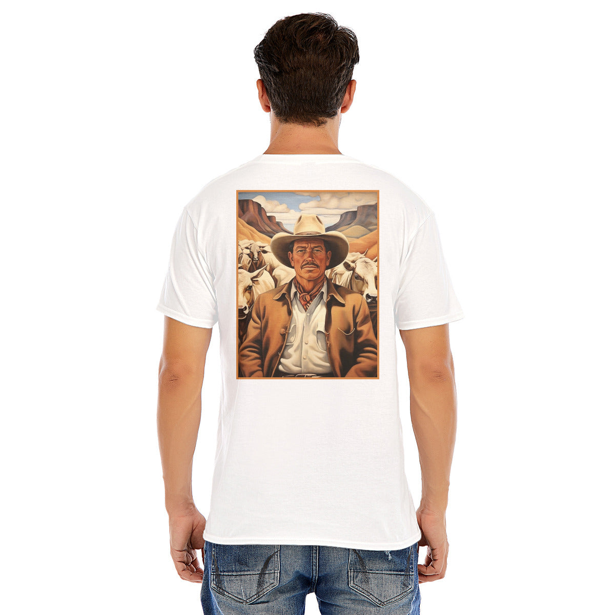 Rancher Portrait -- Unisex O-neck Short Sleeve T-shirt