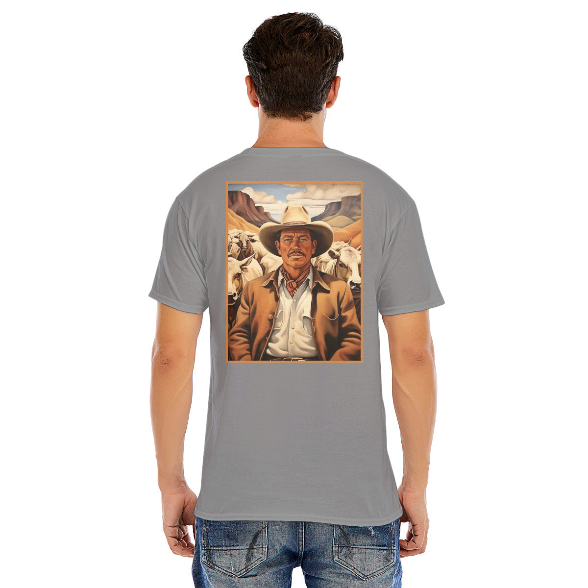 Rancher Portrait -- Unisex O-neck Short Sleeve T-shirt