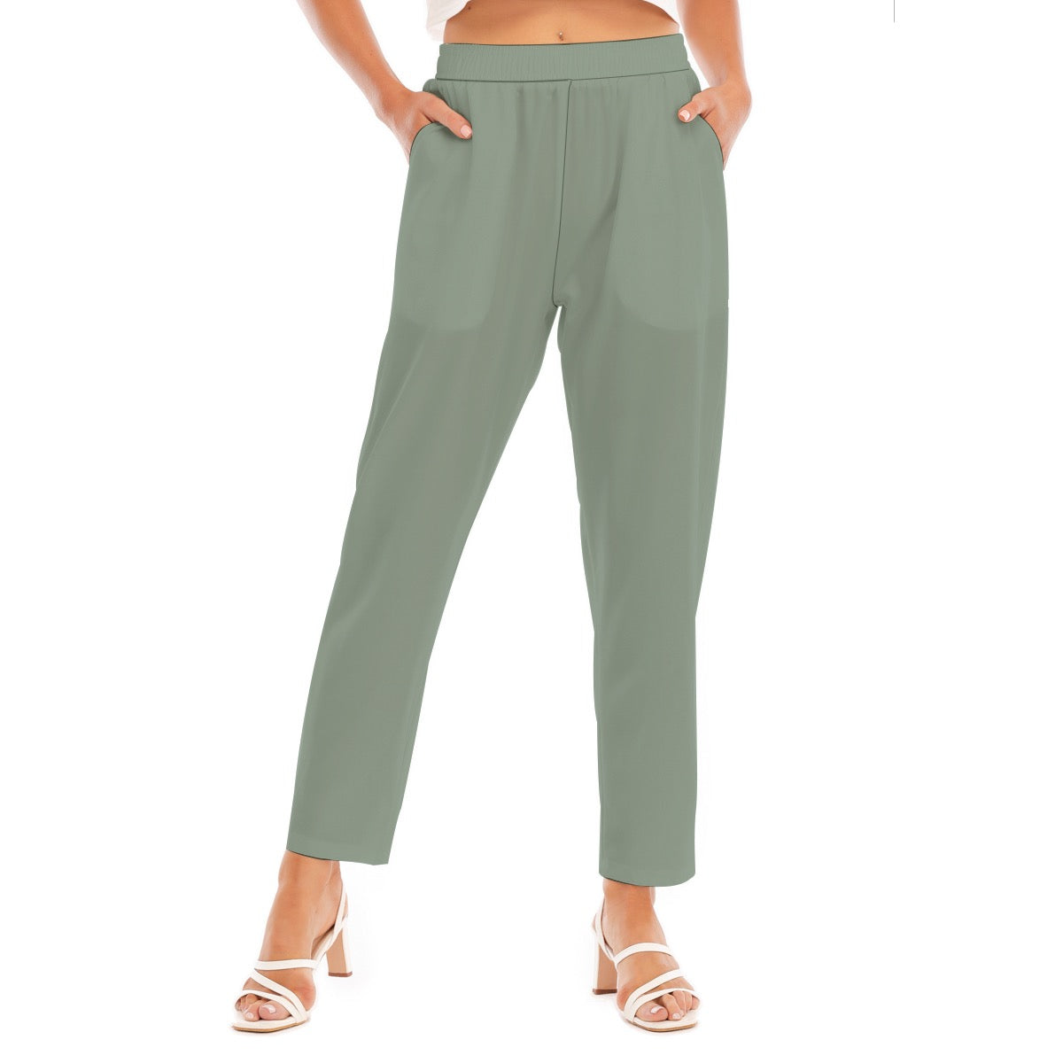 Hippie Green -- Women's Loose Straight-leg Pants