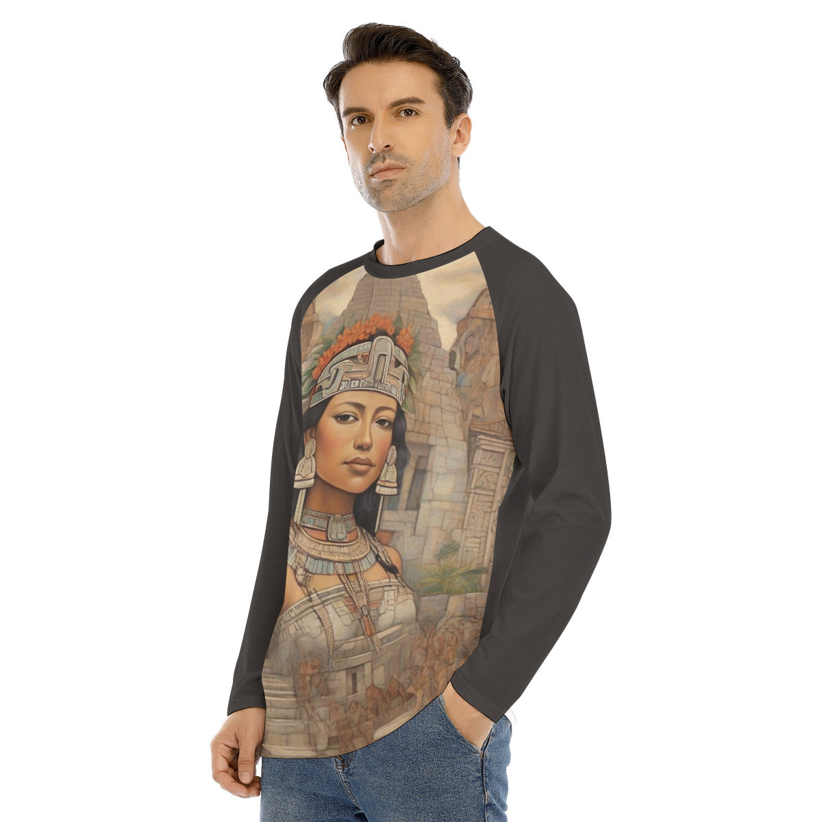 Chichen Itza 101 -- Men's Long Sleeve T-shirt With Raglan Sleeve