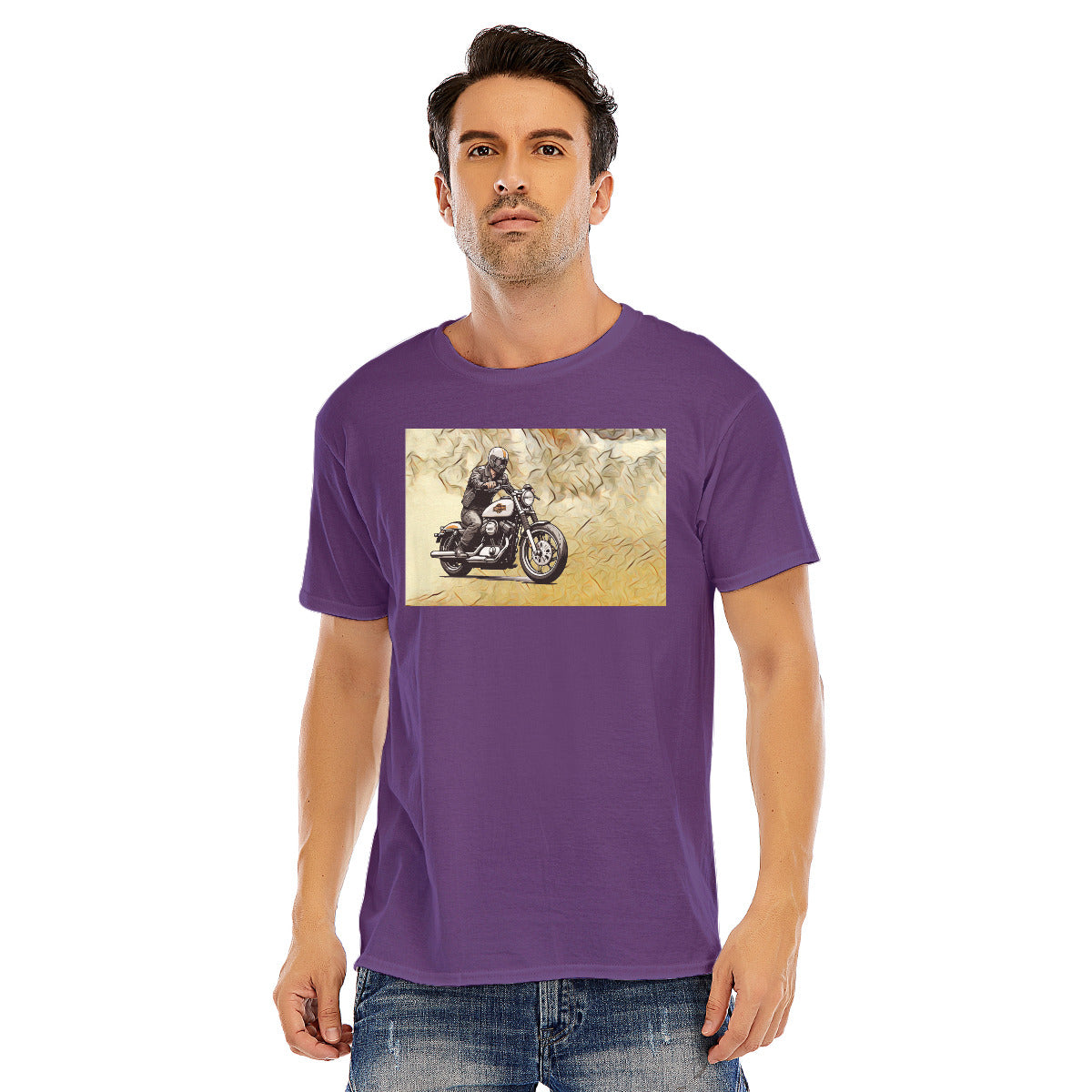 Motorcycle 134 -- Unisex O-neck Short Sleeve T-shirt