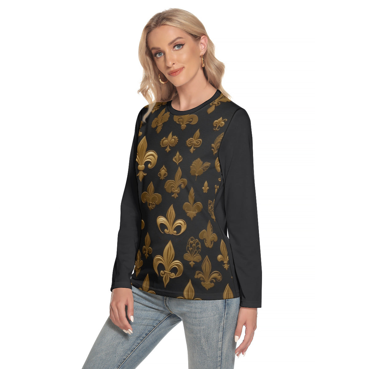 Fantacy Fleur -- Women's O-neck Long Sleeve T-shirt