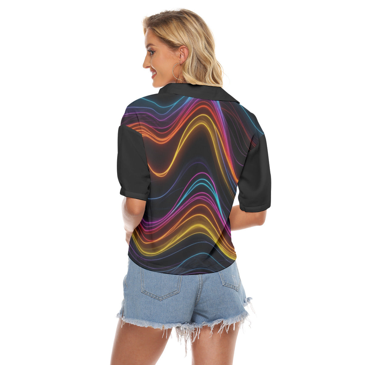 Electric Wave -- Women's V-neck Shirts