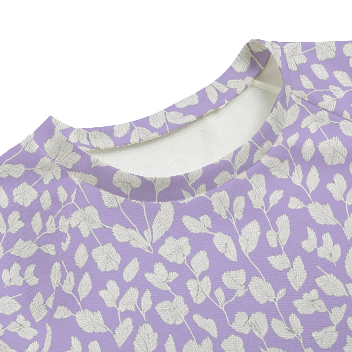 Lilac Leaves -- Women's Sweatshirt With Raglan Sleeve | Interlock