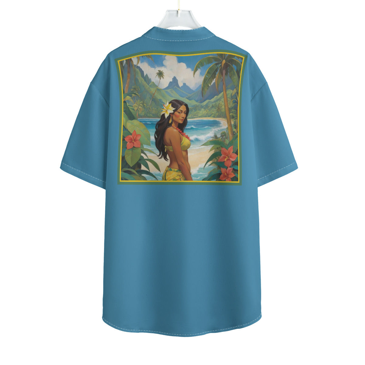 Tahiti 101 -- Men's Henley Short Sleeve Shirt