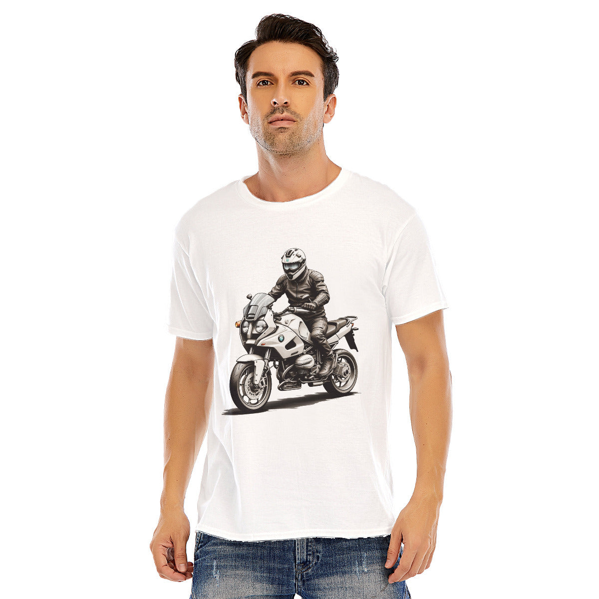 Motorcycle 104 -- Unisex O-neck Short Sleeve T-shirt