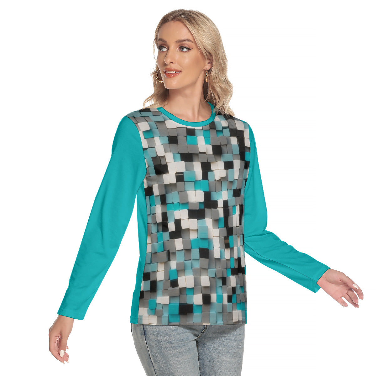 Fantasy Tiles -- Women's O-neck Long Sleeve T-shirt