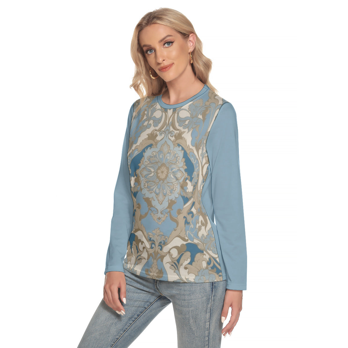 Moroccan Fantacy -- Women's O-neck Long Sleeve T-shirt