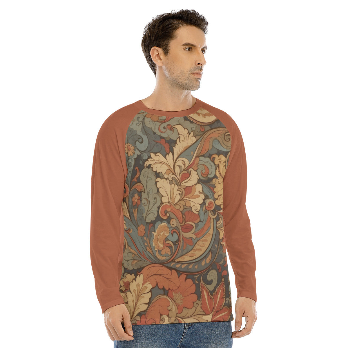 Paisley 103 -- Men's Long Sleeve T-shirt With Raglan Sleeve