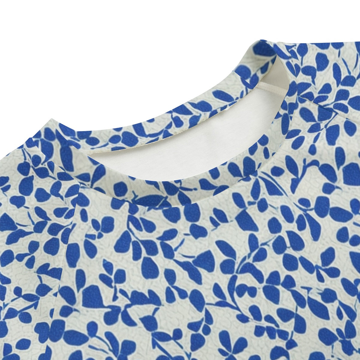 Blue & White -- Women's Sweatshirt With Raglan Sleeve | Interlock