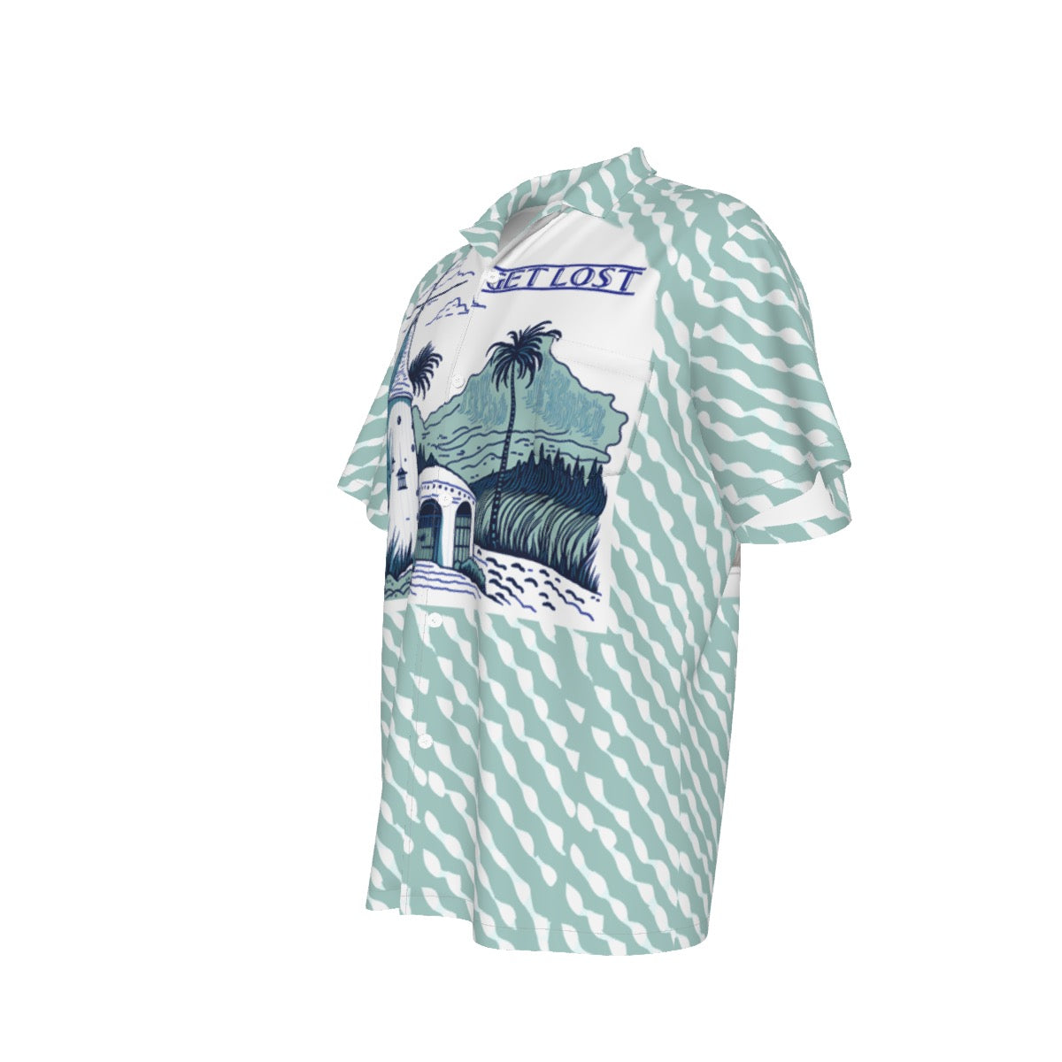 Get Lost -- Men's Hawaiian Shirt With Pocket