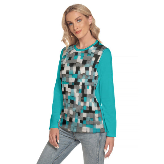 Fantasy Tiles -- Women's O-neck Long Sleeve T-shirt