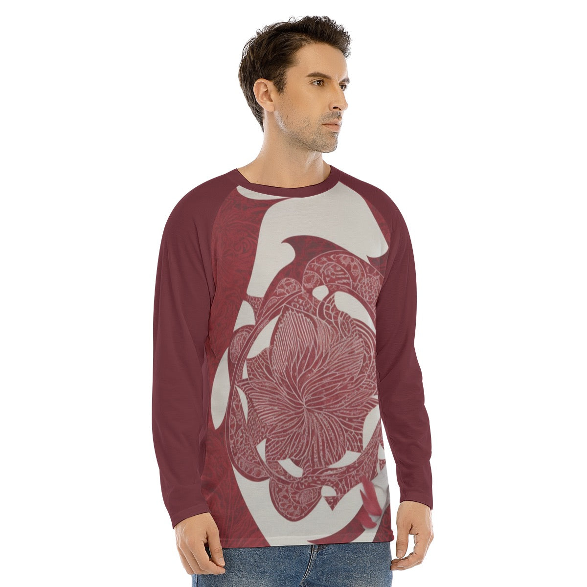 Fabric 166 -- Men's Long Sleeve T-shirt With Raglan Sleeve