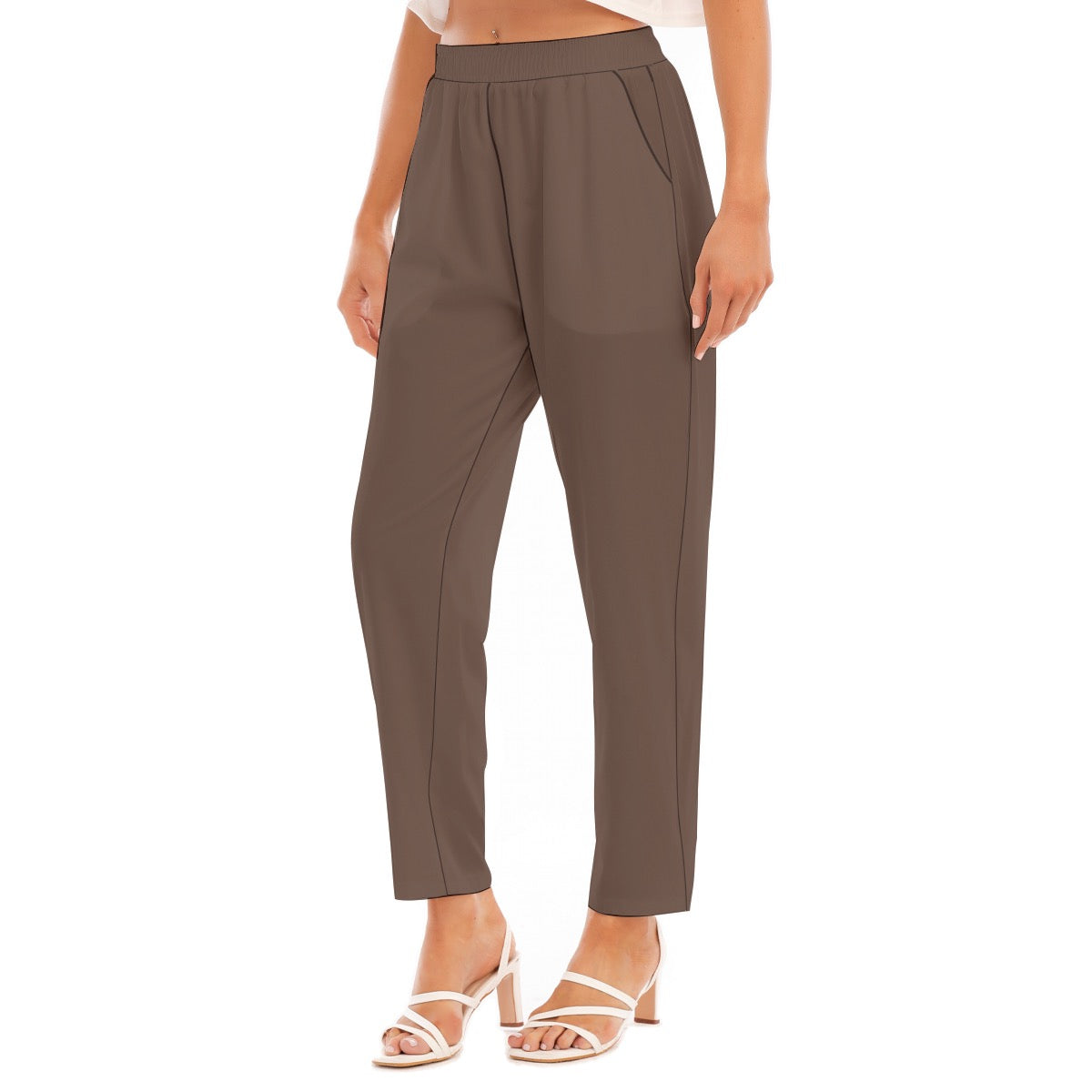 Medium Brown -- Women's Loose Straight-leg Pants