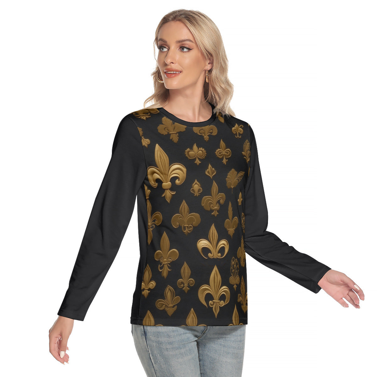 Fantacy Fleur -- Women's O-neck Long Sleeve T-shirt