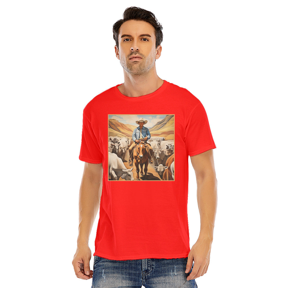 Cowboy 107 -- Unisex O-neck Short Sleeve T-shirt