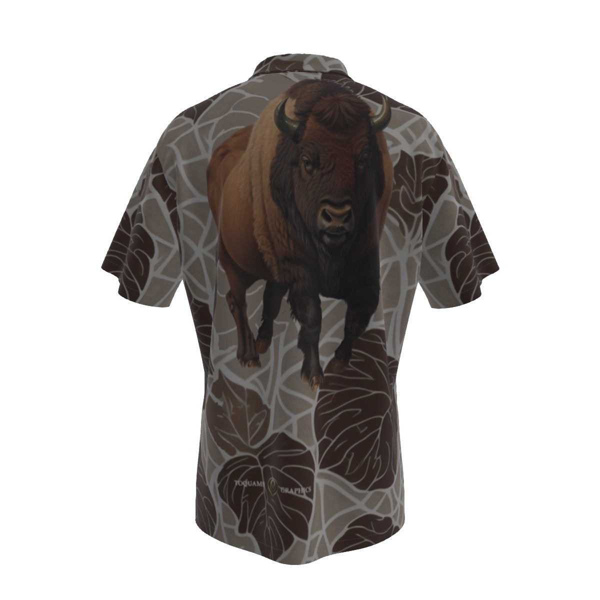 Bison -- Men's Hawaiian Shirt With Pocket