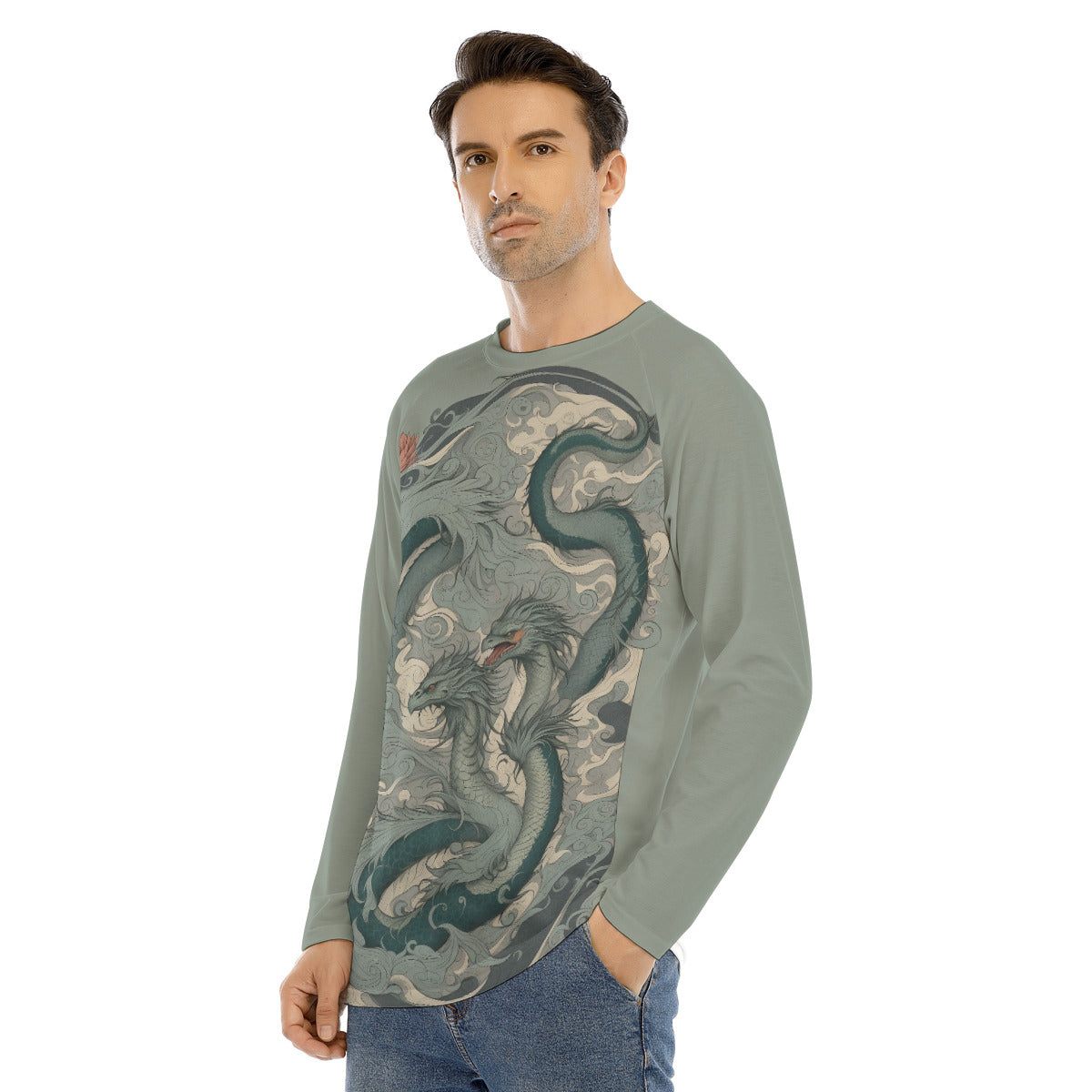 Dragon108 -- Men's Long Sleeve T-shirt With Raglan Sleeve