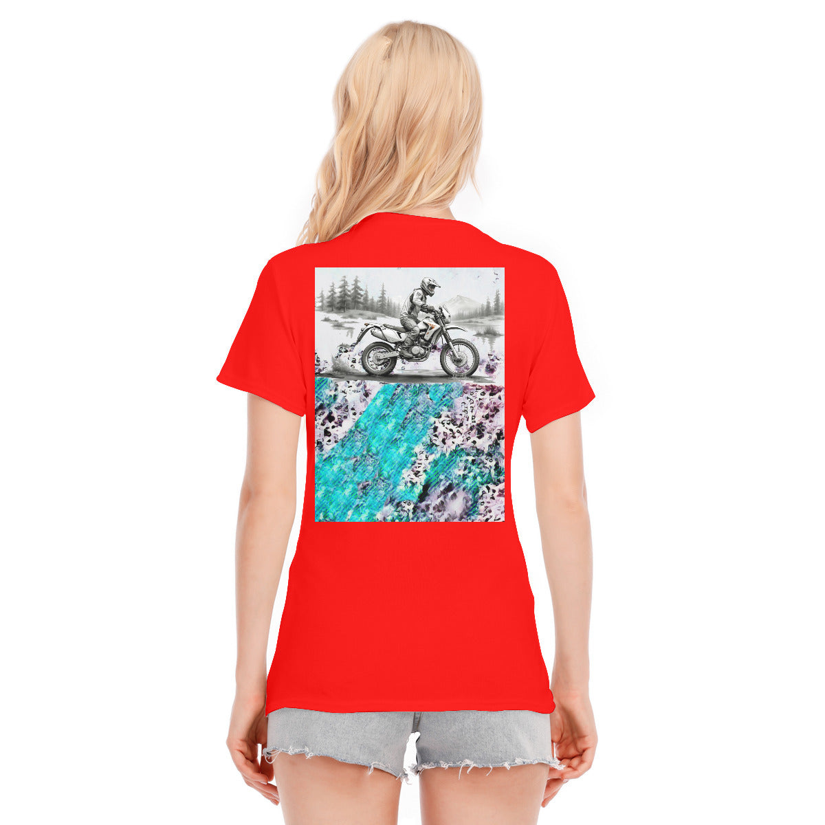 Motorcycle 121a -- Unisex O-neck Short Sleeve T-shirt