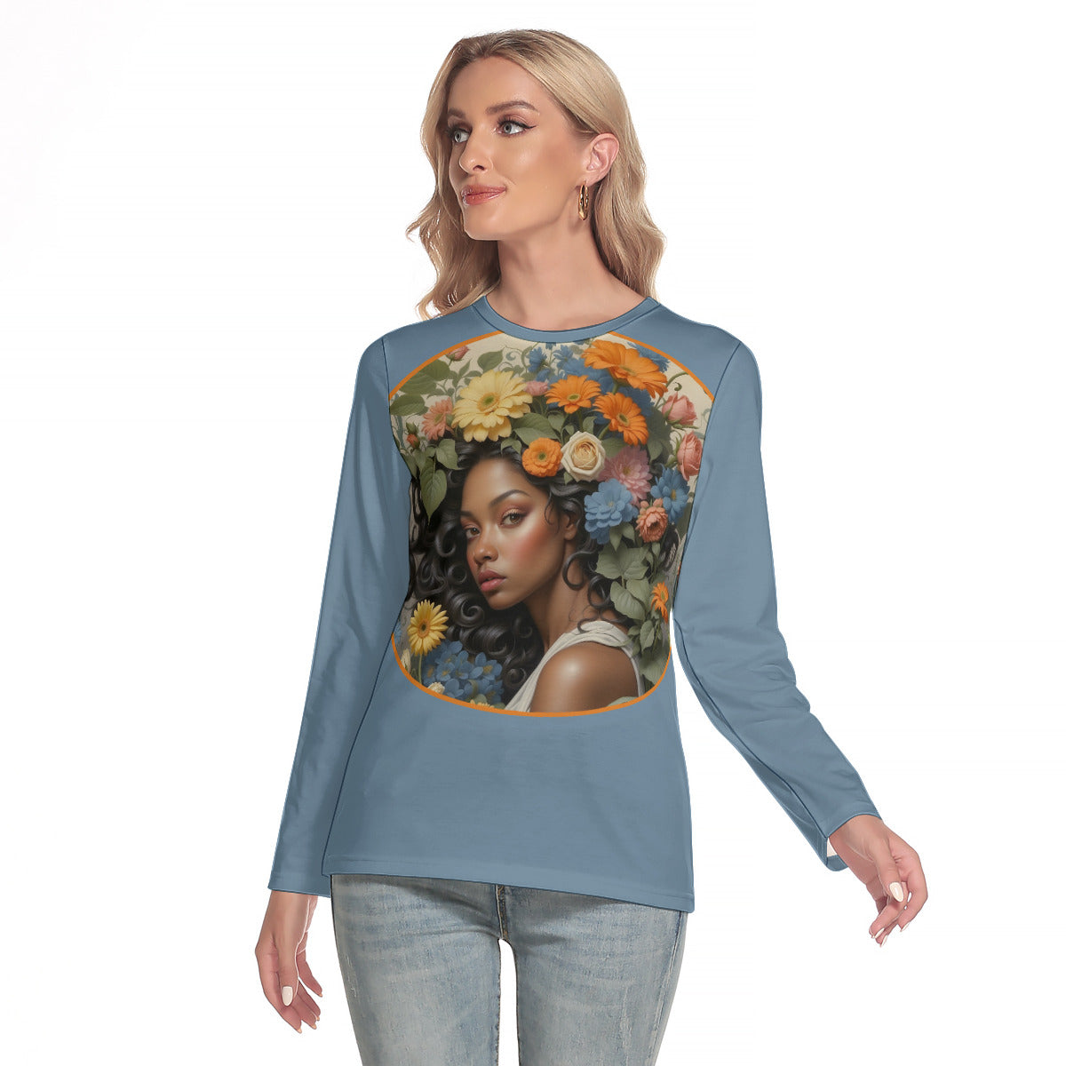 Fantasy Bouquet 133 -- Women's O-neck Long Sleeve T-shirt