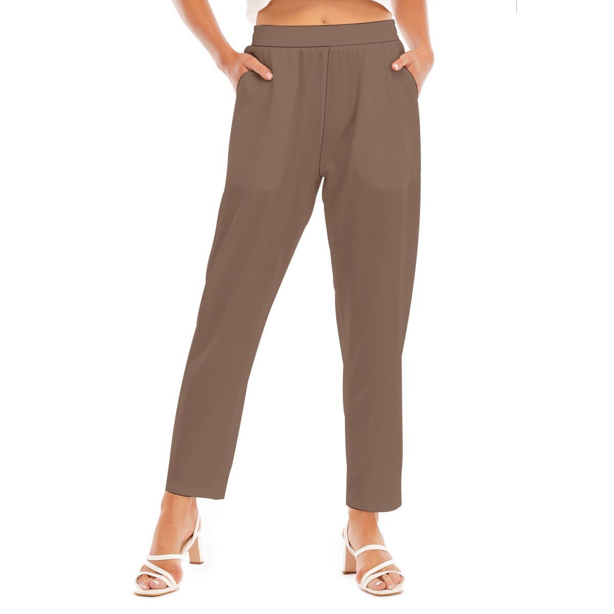 Brown -- Women's Loose Straight-leg Pants