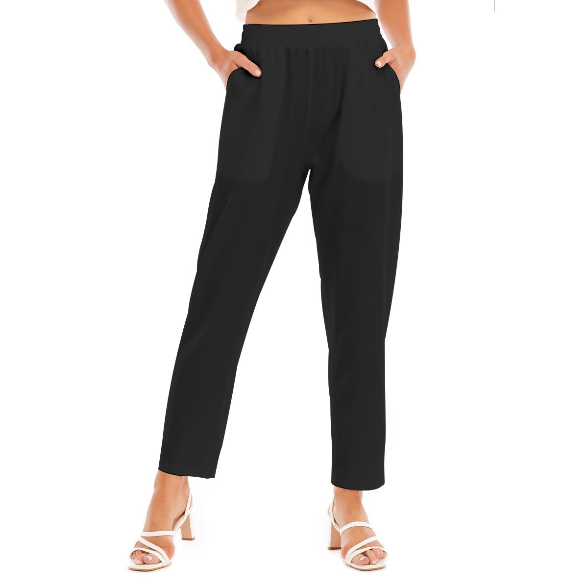 Black -- Women's Loose Straight-leg Pants