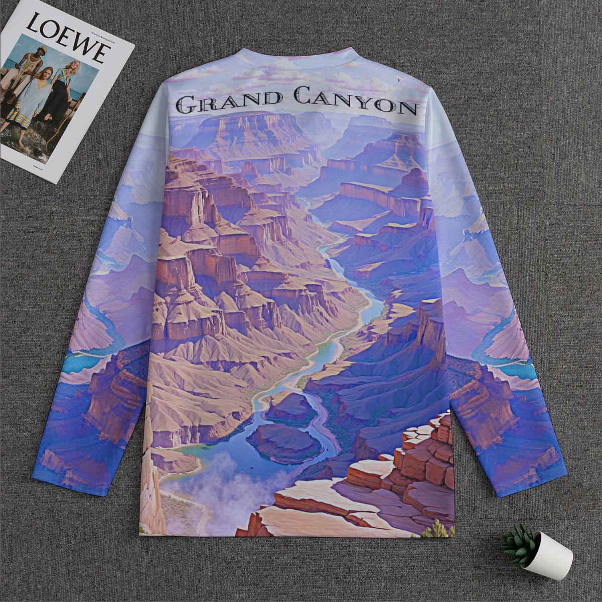 Grand Canyon -- Men's V-neck Sweatshirt With Long Sleeve