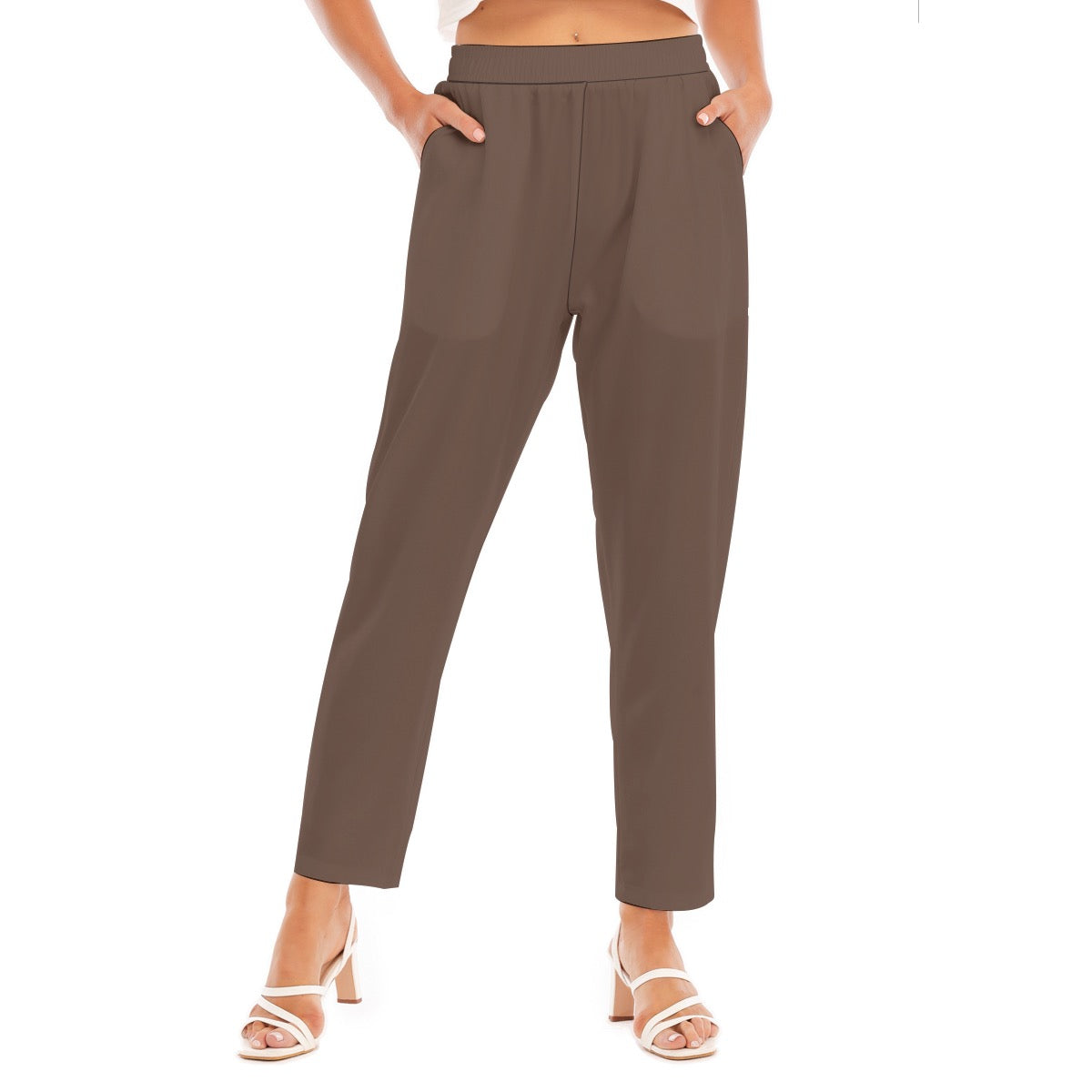 Medium Brown -- Women's Loose Straight-leg Pants