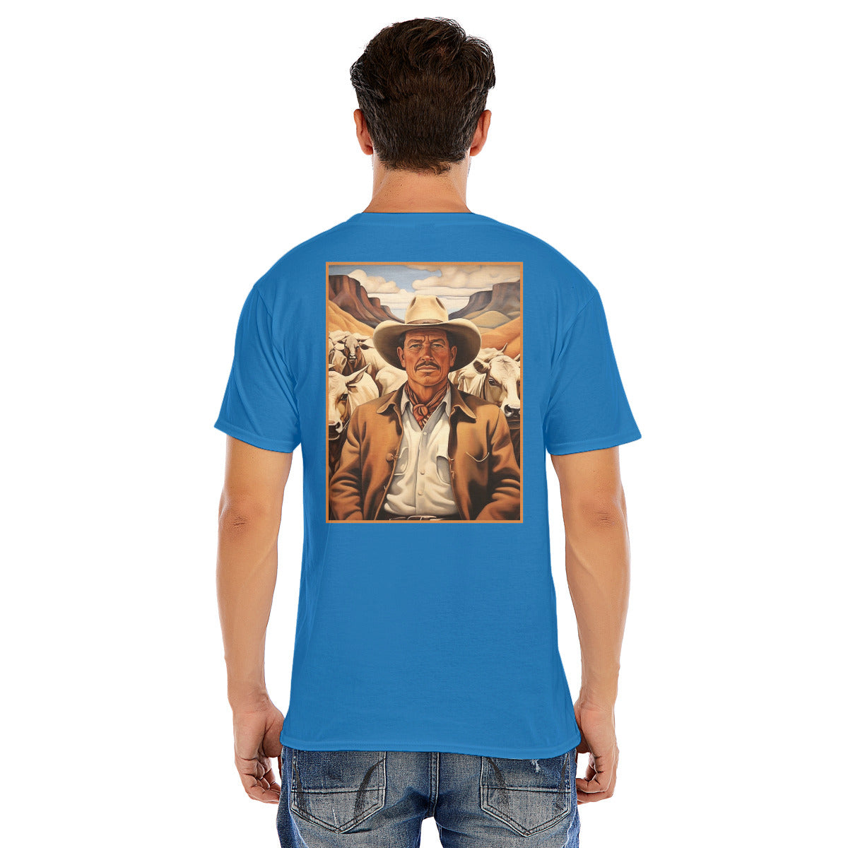 Rancher Portrait -- Unisex O-neck Short Sleeve T-shirt