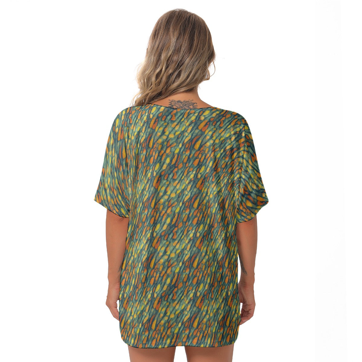 Topeka -- Women's Bat Sleeves V-Neck Blouse